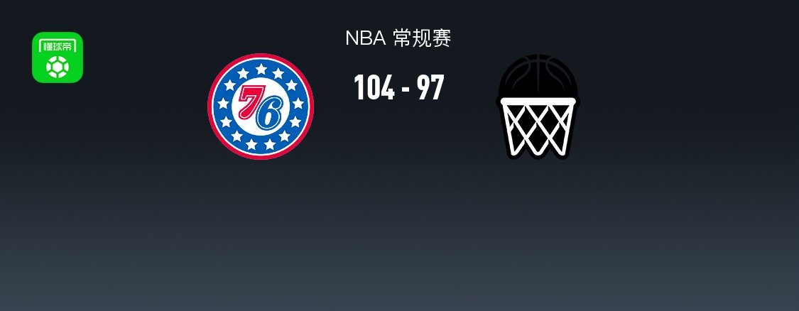 NBA战报：76人104-97篮网，格雷姆斯28+8+4